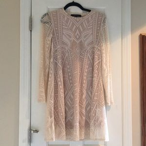 BCBG Natyly ivory lace dress